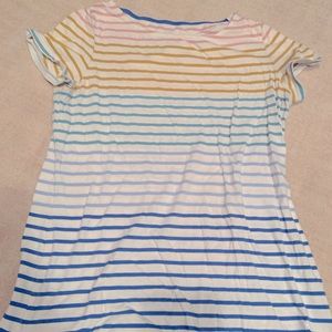 Boden multi-colored Breton striped short sleeve shirt